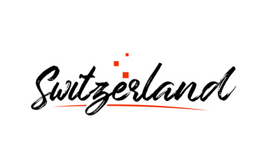 Switzerland country typography word text for logo icon design