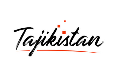 Tajikistan country typography word text for logo icon design