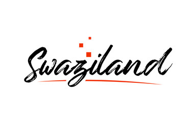 Swaziland country typography word text for logo icon design