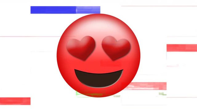 Smiling emoji with heart shaped eyes