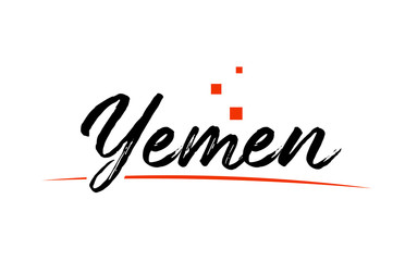 Yemen country typography word text for logo icon design