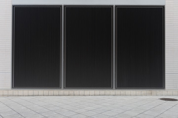 street wall background ,Industrial background, empty grunge urban street with warehouse brick wall
