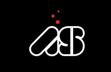 AS A S black white red alphabet letter combination logo icon design