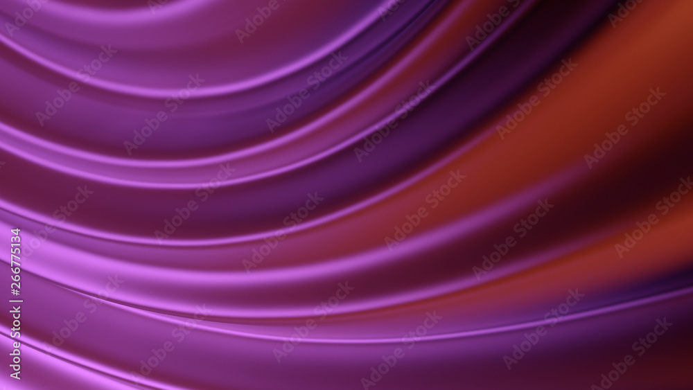 Poster 3d render abstract background with twisted geometry. swirl shape...
