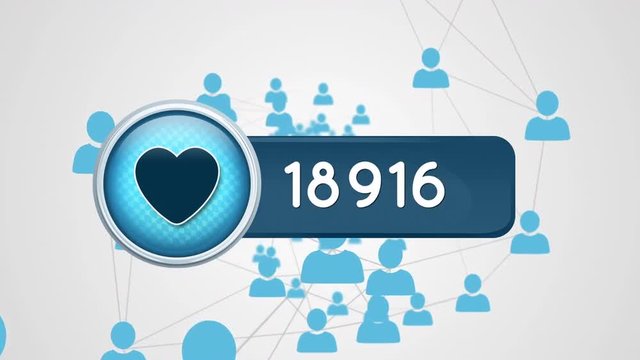 Increasing number of hearts and likes