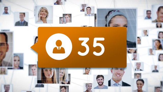 Pictures of people with numbers counting