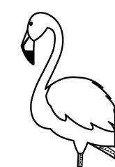 exotic flemish bird with head up