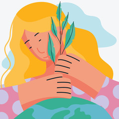 World Environment Day. Vector flat illustration. Earth care. - 266779328