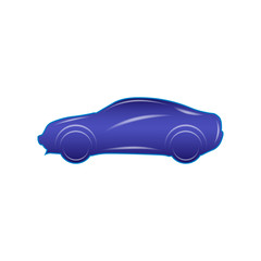 The icon of the car is blue, you can use it as a designation of automotive vehicles in the online store, or use it on advertising banners on the Internet.