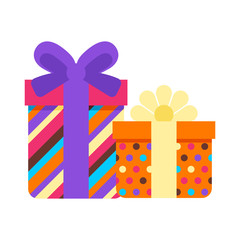 Happy Birthday gift boxes.