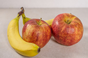 Apples and bananas