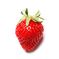 fresh red strawberry isolated on white background