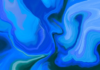 Super duper gorgeous abstract painting. Liquid paint technique background. Marble effect painting. Background for wallpapers, posters, cards, invitations, websites. Mixed blue, turquoise and black.