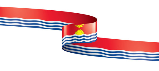 Kiribati flag, vector illustration on a white background