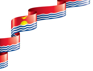 Kiribati flag, vector illustration on a white background