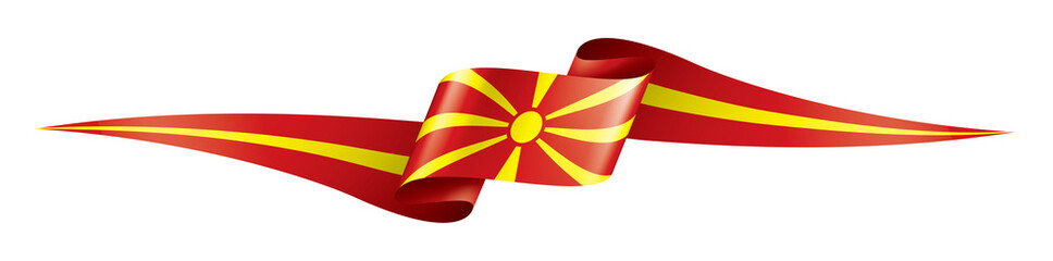 Macedonia flag, vector illustration on a white background