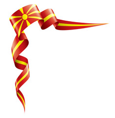 Macedonia flag, vector illustration on a white background