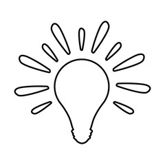 bulb light isolated icon