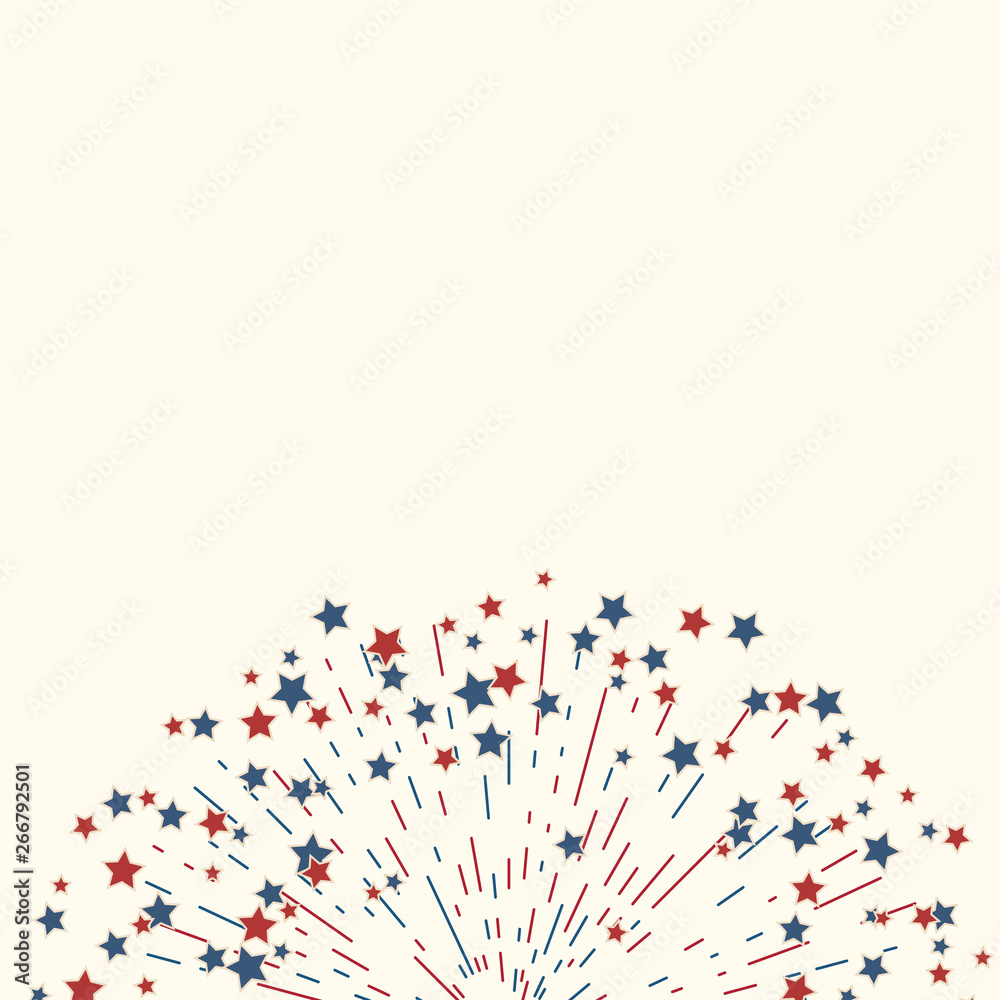 Wall mural american fireworks patriotic background