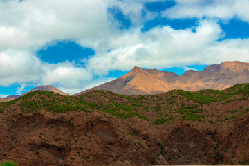 A beautiful mountain landscape, a geological wonder . Atlas Mountains, Morocco.