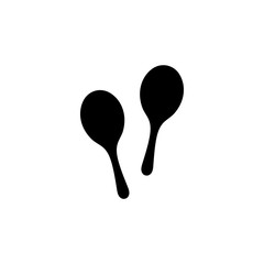 Fototapeta premium Maracas icon, logo isolated on white