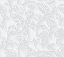 Vector seamless pattern background in paper cut style  for textile, paper or surface texture