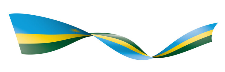 Rwanda flag, vector illustration on a white background