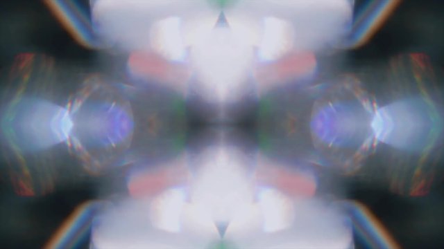 Kaleidoscope vintage futuristic trendy holographic background. 