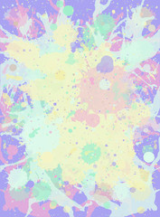 Watercolor paint splashes background