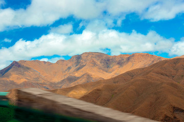 A beautiful mountain landscape, a geological wonder . Atlas Mountains, Morocco.