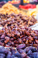 Exhibition dry fruits in the market