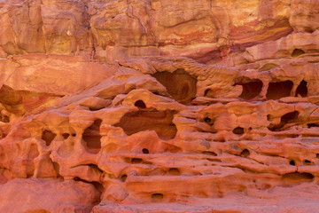 Coloured Canyon is a rock formation on South Sinai (Egypt) peninsula. Desert rocks of multicolored sandstone background.	