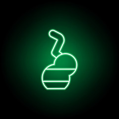 marijuana bong outline icon in neon style. Can be used for web, logo, mobile app, UI, UX