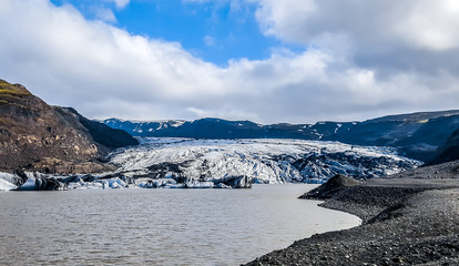 Awesome Icelandic landscape. Glacier lagoon. 