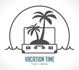 Vacation time - travel suitcase concept - travel bag © Black Jack