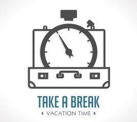 Vacation time - travel suitcase concept - travel bag