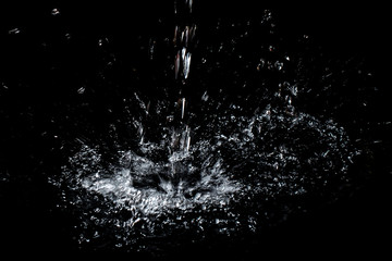 Splash of water. Isolate on black background