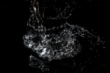 Splash of water. Isolate on black background