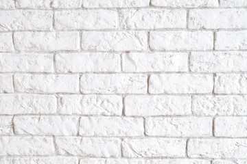 White brick wall. white brick. Texture. Background