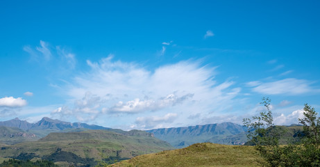 The Sani Pass which connects Underberg in South Africa to Mokhotlong in Lesotho. The Sani Pass is the highest mountain pass in the world. 