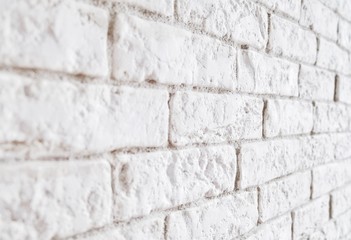 White brick wall. white brick. Texture. Background