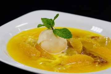 crepe suzette flambe, one of the traditional french dessert