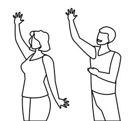 business couple avatars characters