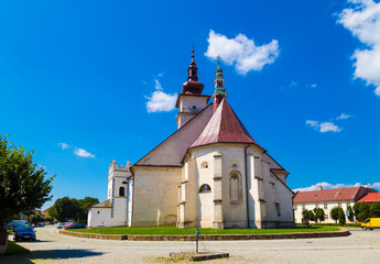 Fototapeta na wymiar Historical center of medieval town Podolinec. SLovakia.