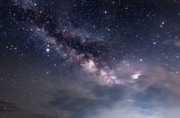 Milky way galaxy. Beautiful starry sky.
