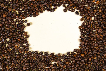 Roasted coffee beans, can be used as a background