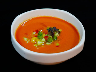 tomato gazpacho, one of the traditional cold soup in Spain