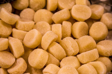 Sweet colorful candies in the market