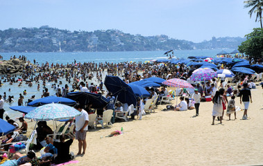 badestrand der indios in acapulco,mexico