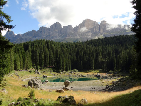 Karersee. Rosengarten.